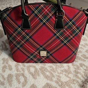 Dooney & Bourke Domed Red Plaid Handbag